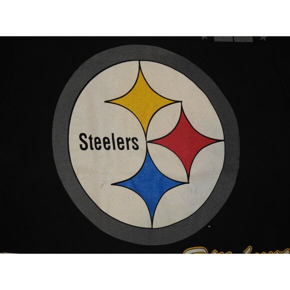 Vintage 1995 Steelers AOP Single Stitch T-Shirt Salem Sportswear Large Made USA - Picture 4 of 10